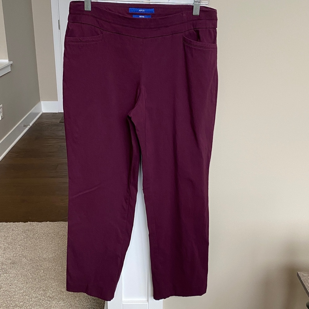 Pull On Purple Dress Pants